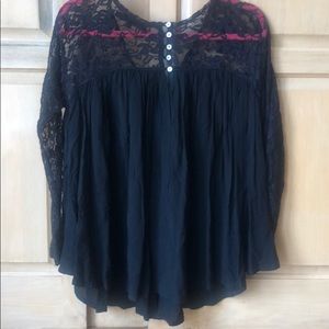 Flowy Black Lace Top